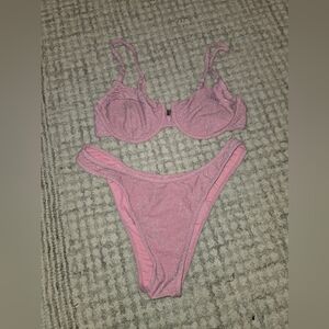 For Love & Lemons Sparkle Pink Bikini